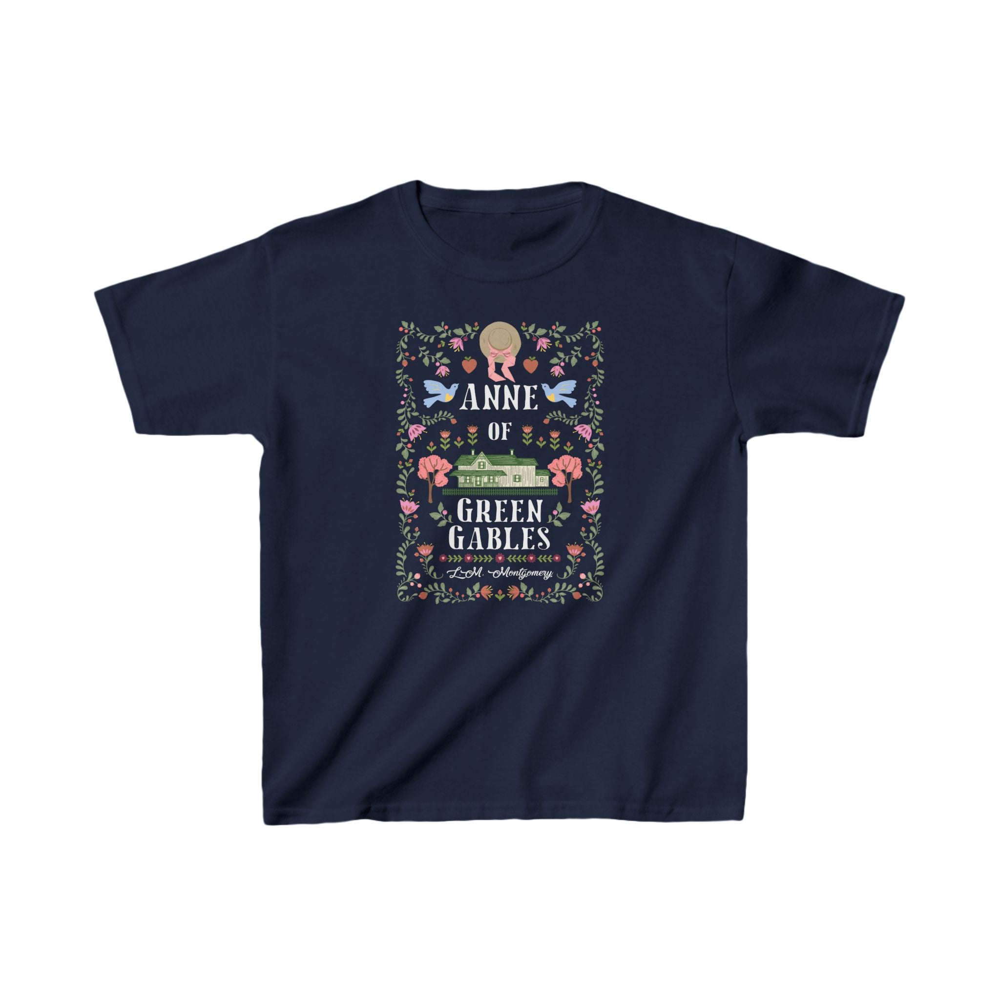 Anne of Green Gables Folk Art Kids Heavy Cotton T-shirt