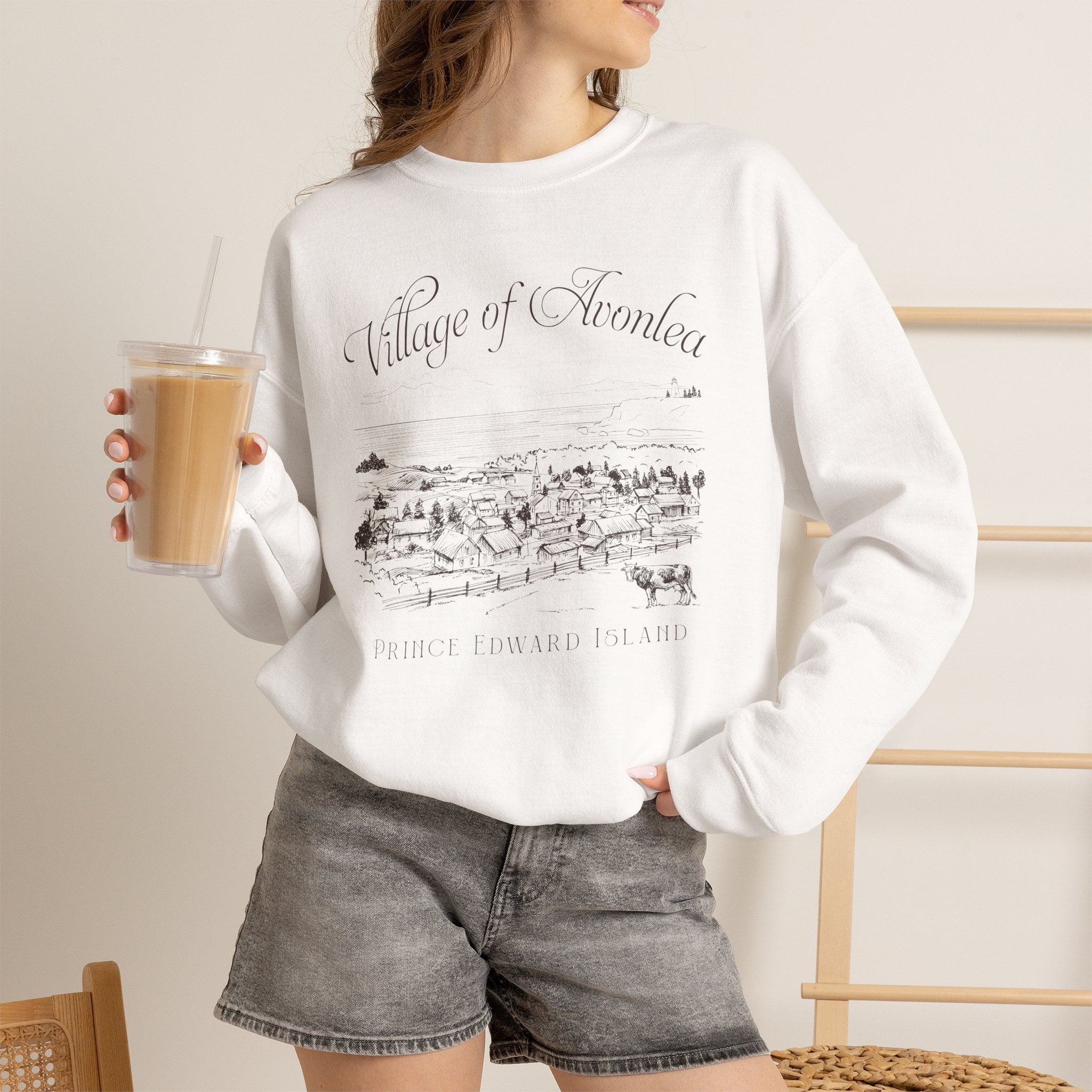 Vintage Village of Avonlea Illustration Sweatshirt
