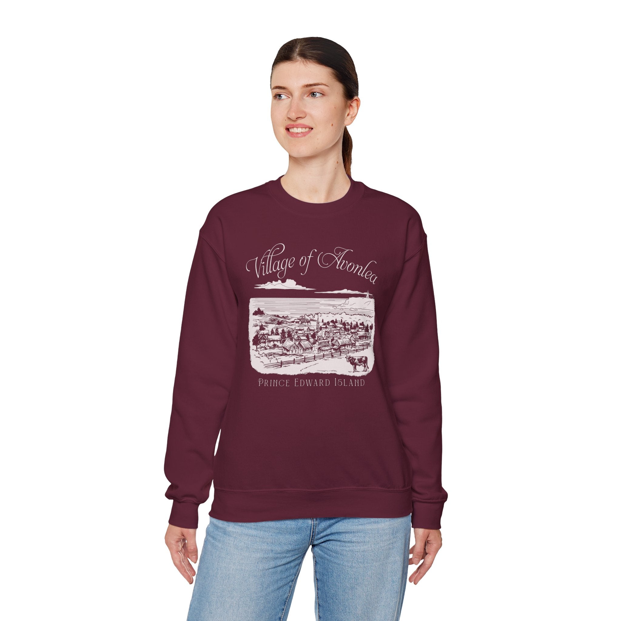 Vintage Village of Avonlea Illustration Sweatshirt
