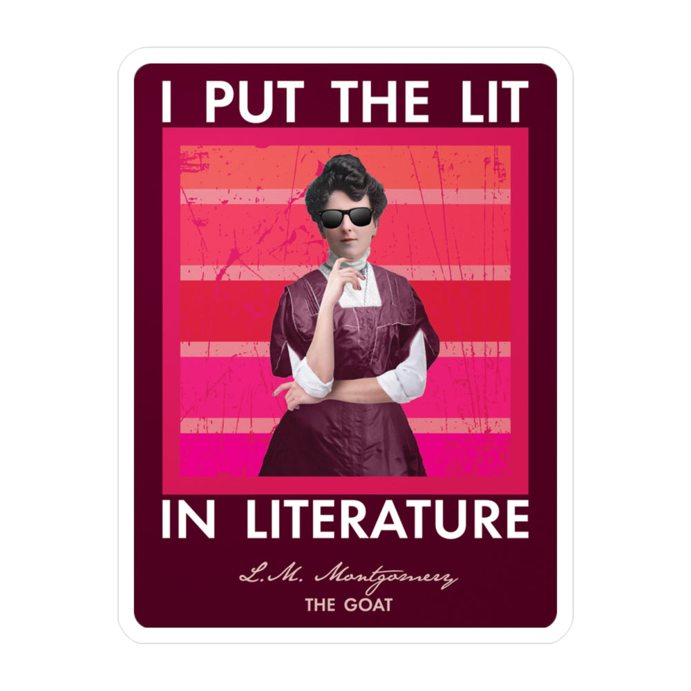 Montgomery Lit in Literature Vinyl Sticker