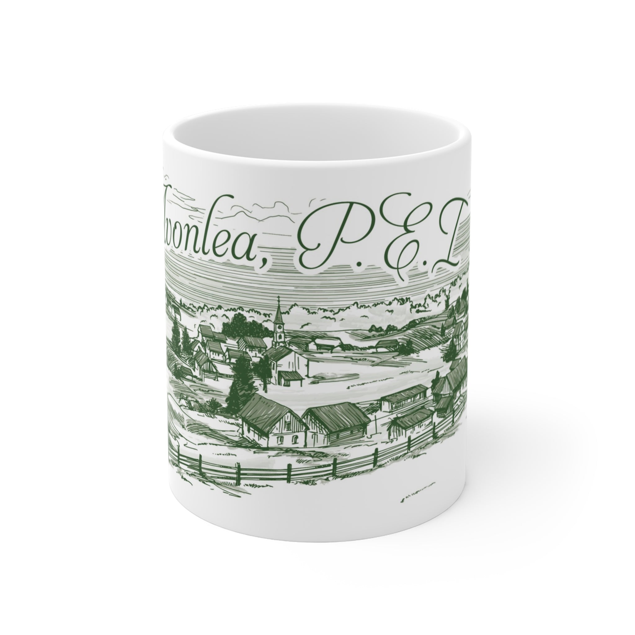 Avonlea, PEI Vintage Illustration Mug (Green)