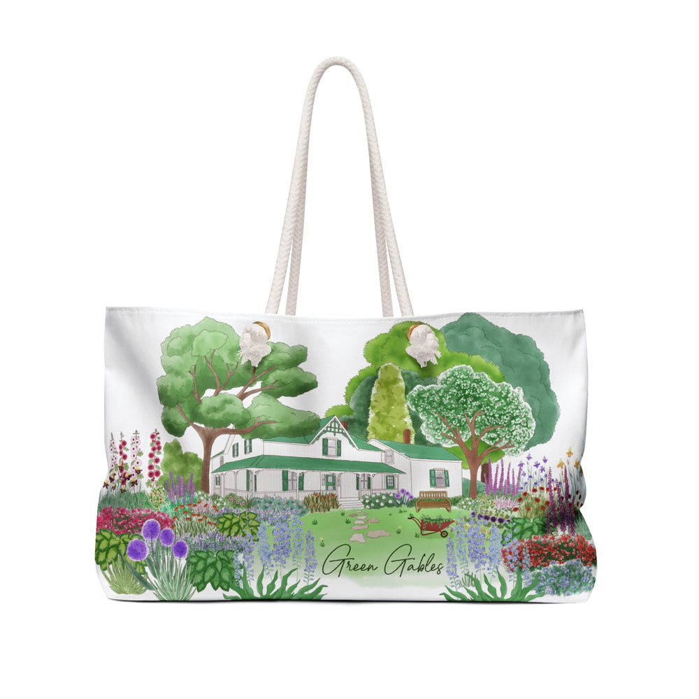 Green Gables Blooming Garden Oversized Tote Bag