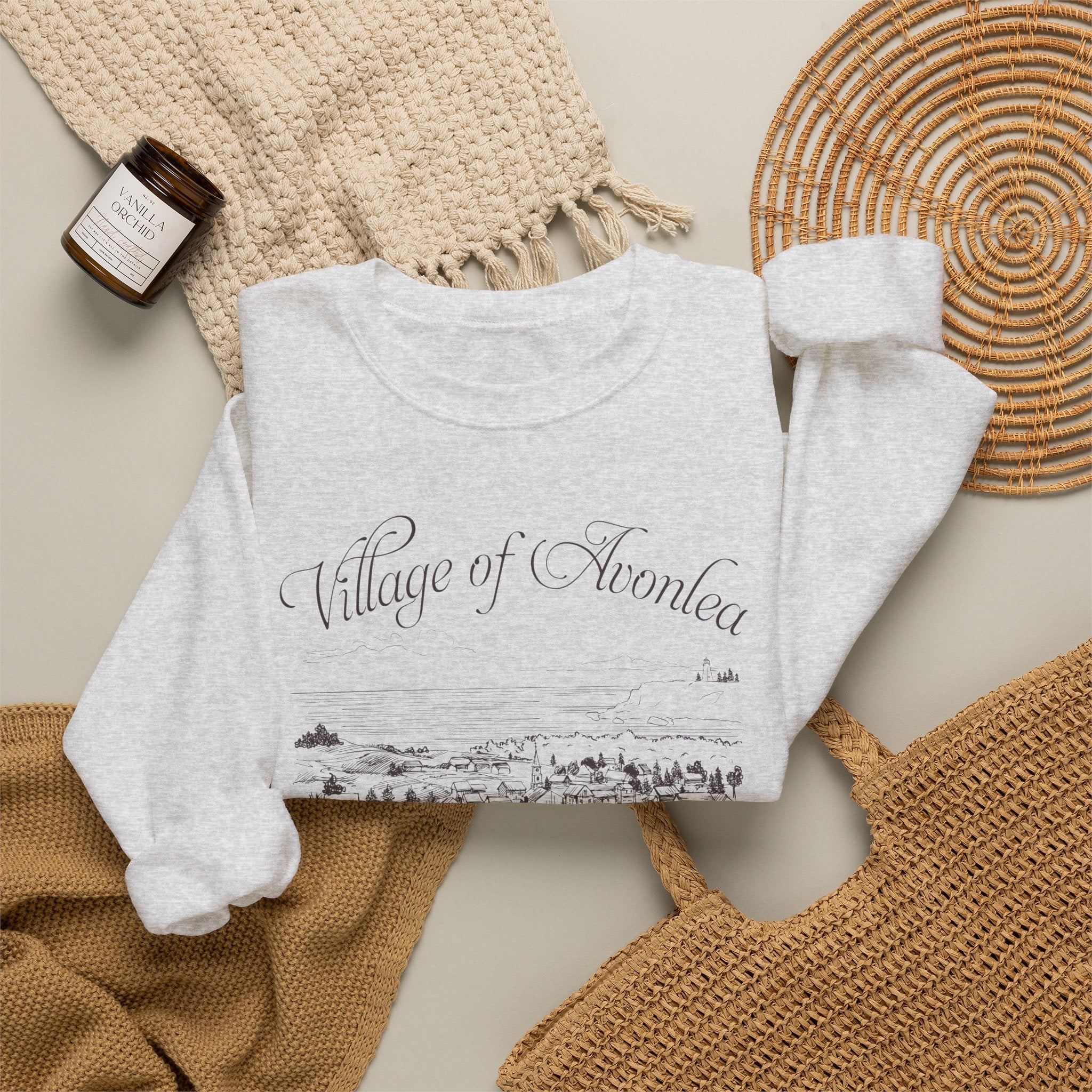 Vintage Village of Avonlea Illustration Sweatshirt