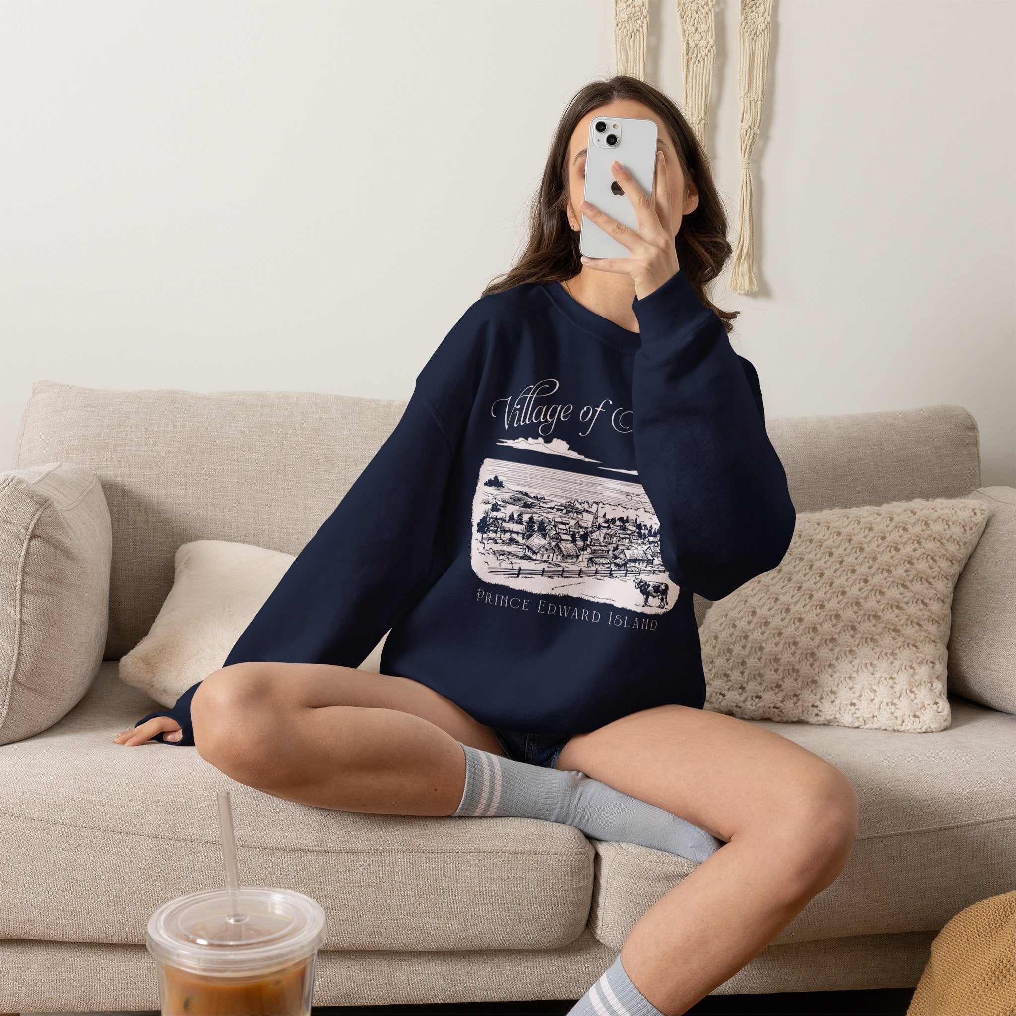 Vintage Village of Avonlea Illustration Sweatshirt
