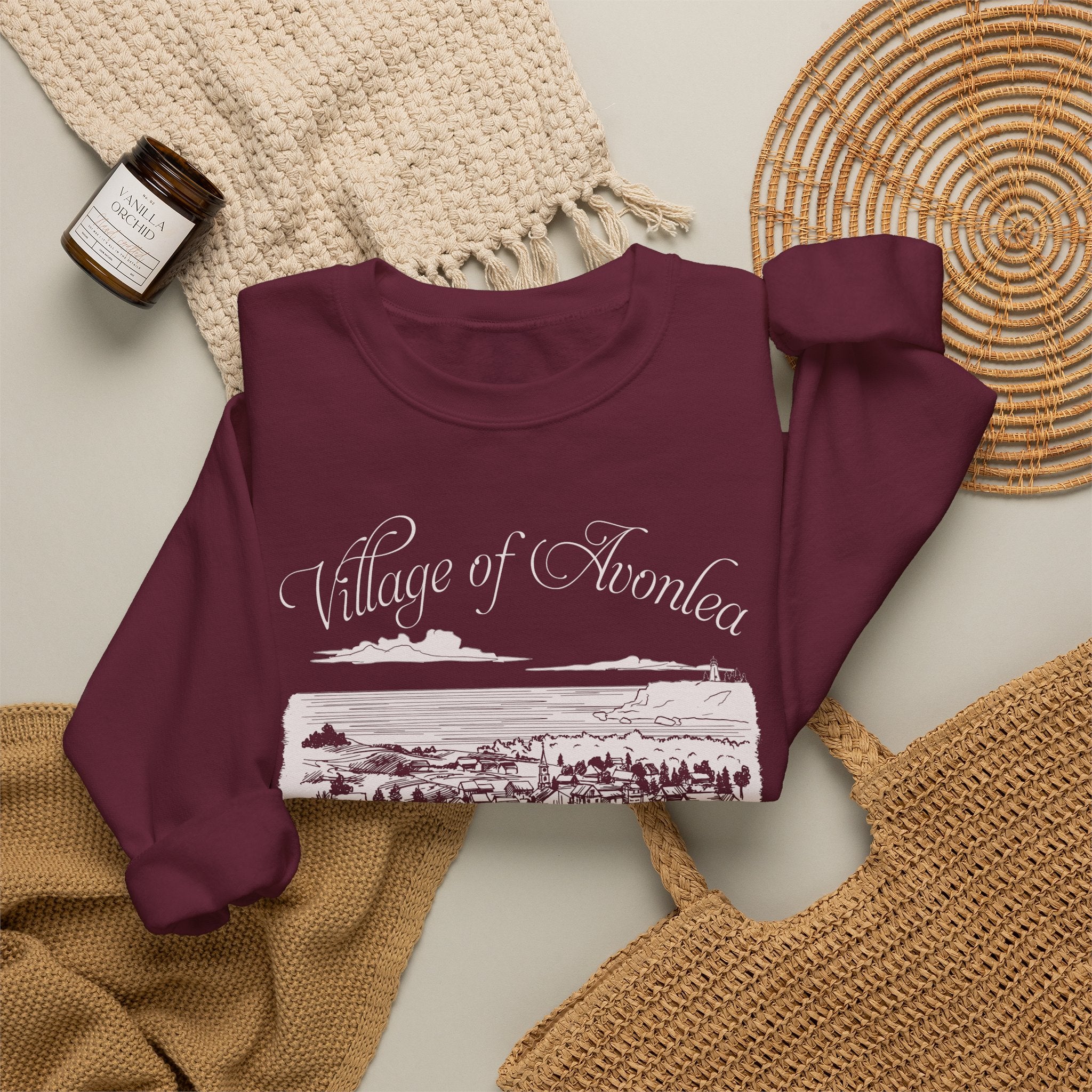 Vintage Village of Avonlea Illustration Sweatshirt