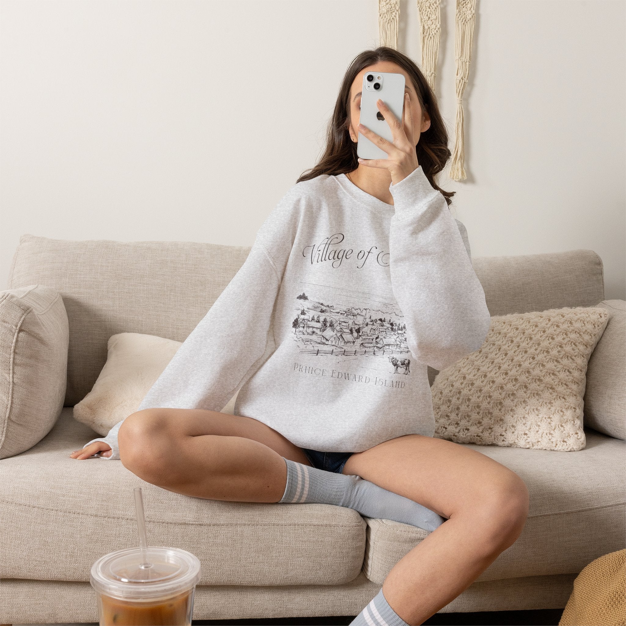 Vintage Village of Avonlea Illustration Sweatshirt