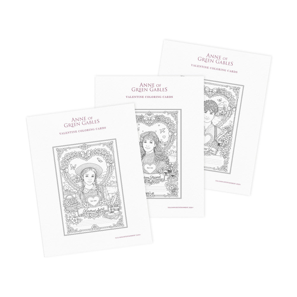 FREE Anne of Green Gables Valentine Coloring Cards