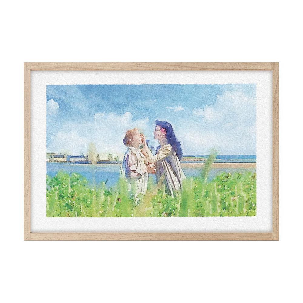 "Always Together In Spirit" Limited Edition Illustrated Print on Watercolor Paper