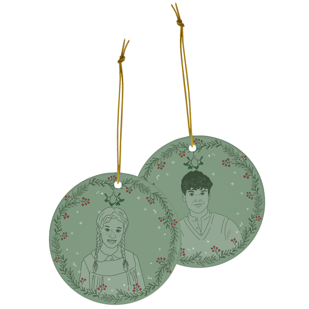 Anne & Gilbert Mistletoe Ceramic Ornament