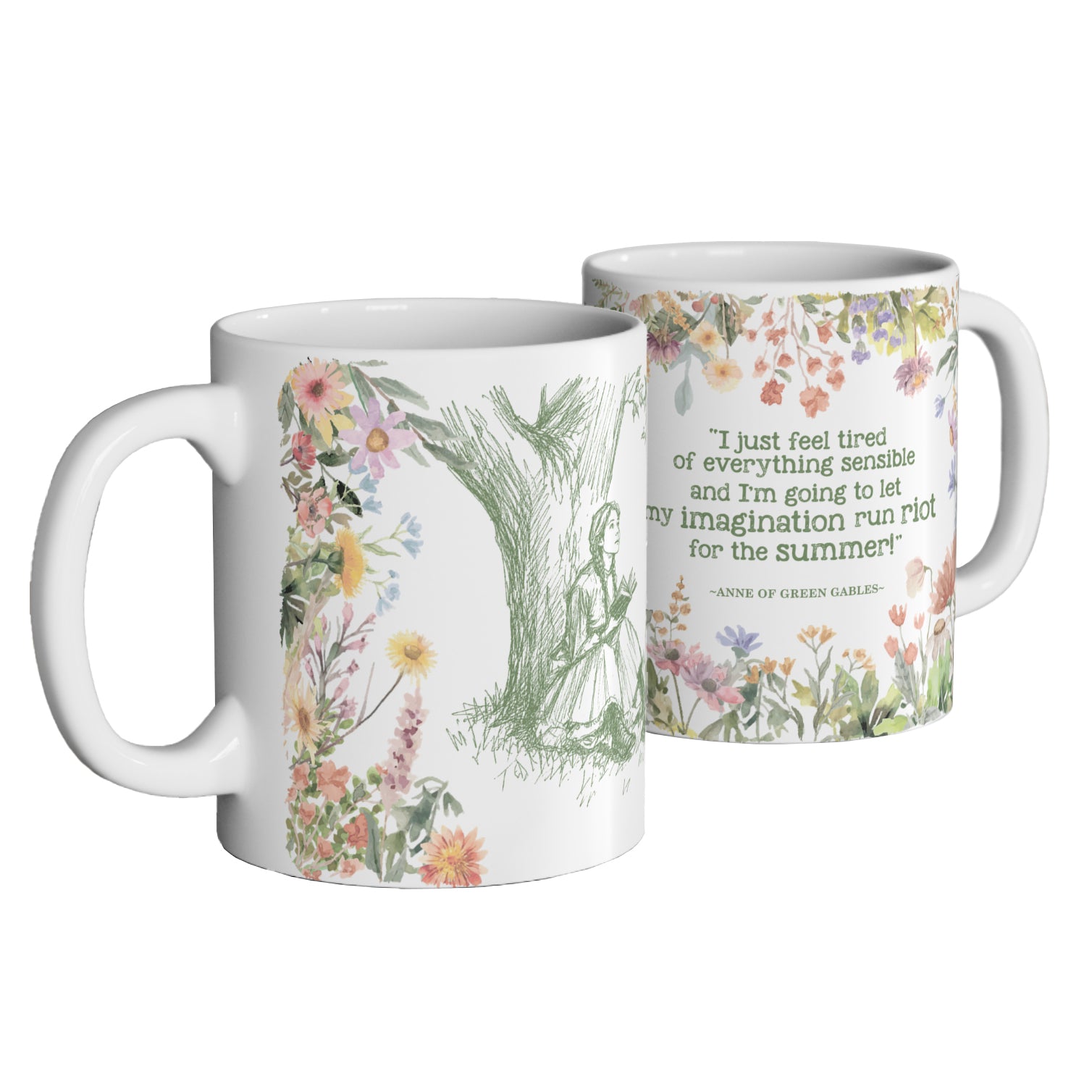 Anne of Green Gables Summer Quote Floral Mug