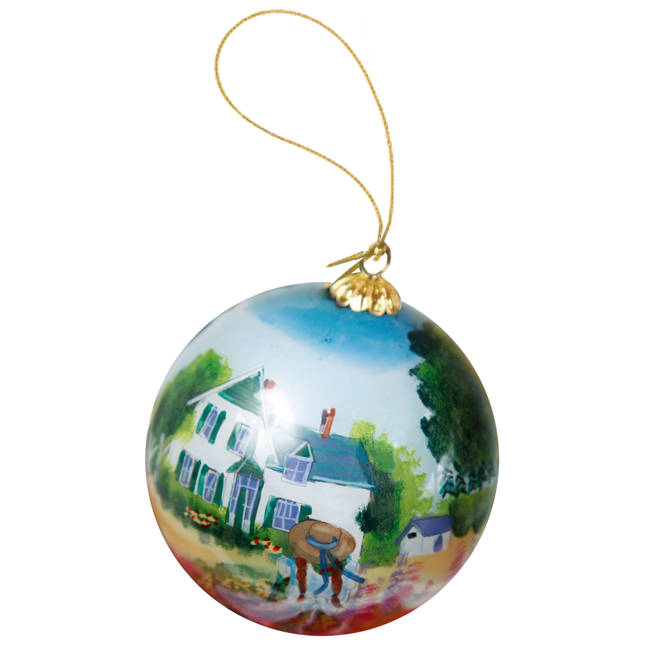 Anne on a Quilt 3" Christmas Tree Ornament