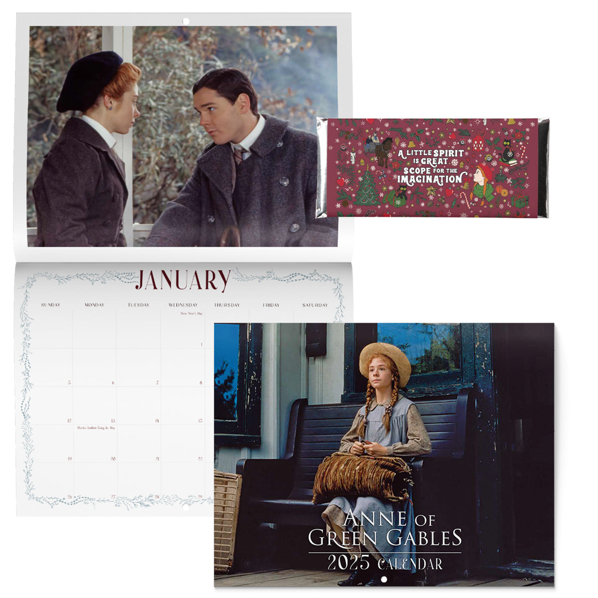 Anne of Green Gables 2025 Wall Calendar And Holiday Spirit Chocolate Bar