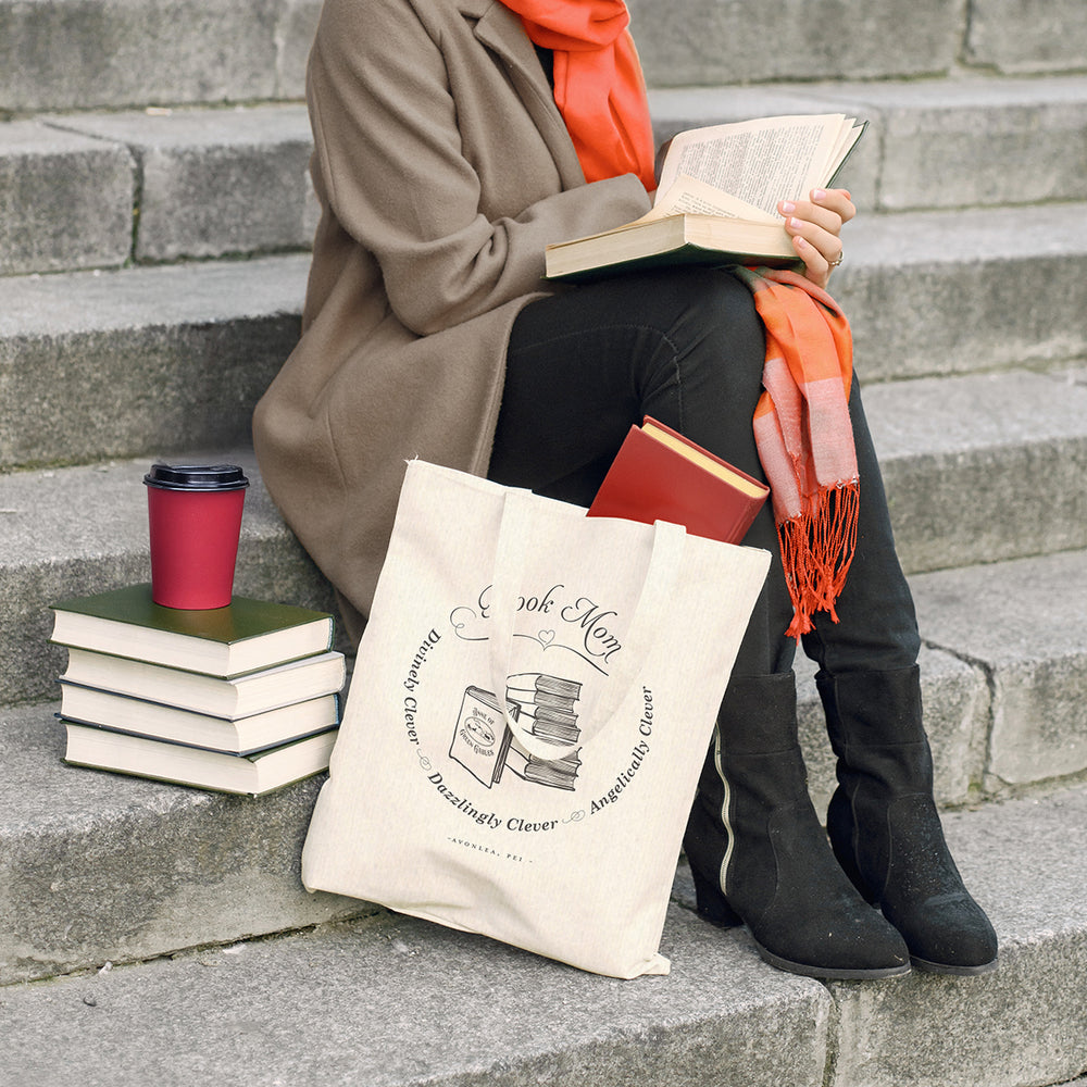 Clever Book Mom Tote Bag