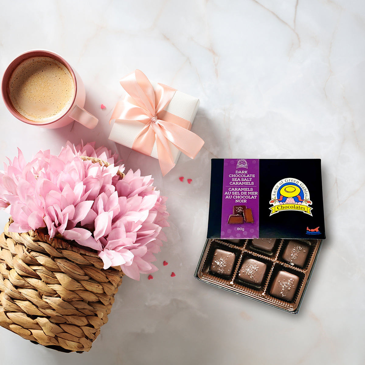 Anne of Green Gables Chocolates- 6 Piece Dark Chocolate Sea Salt Caramels