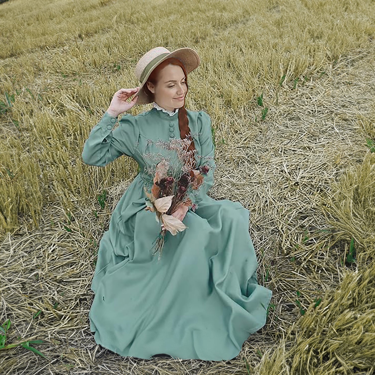 Anne of Green Gables Edwardian Dress Costume (Adult Sizing)