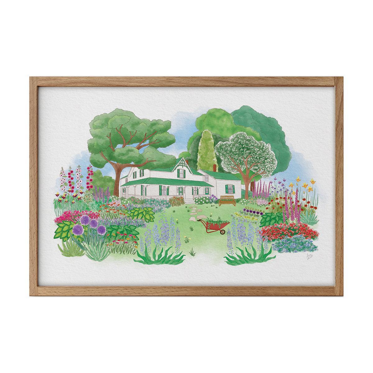 "Green Gables Blooming Garden" Custom Illustration