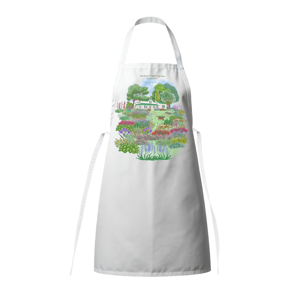 Green Gables Blooming Garden Apron - White