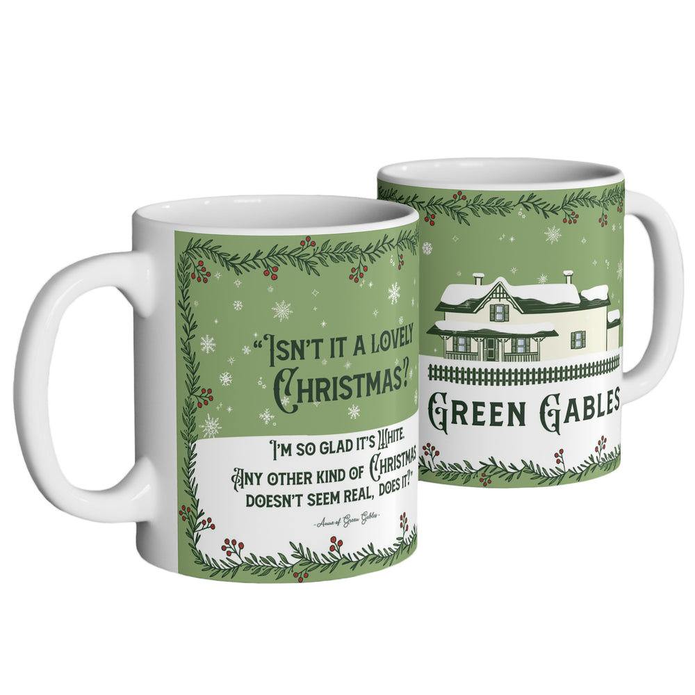 Green Gables White Christmas Mug