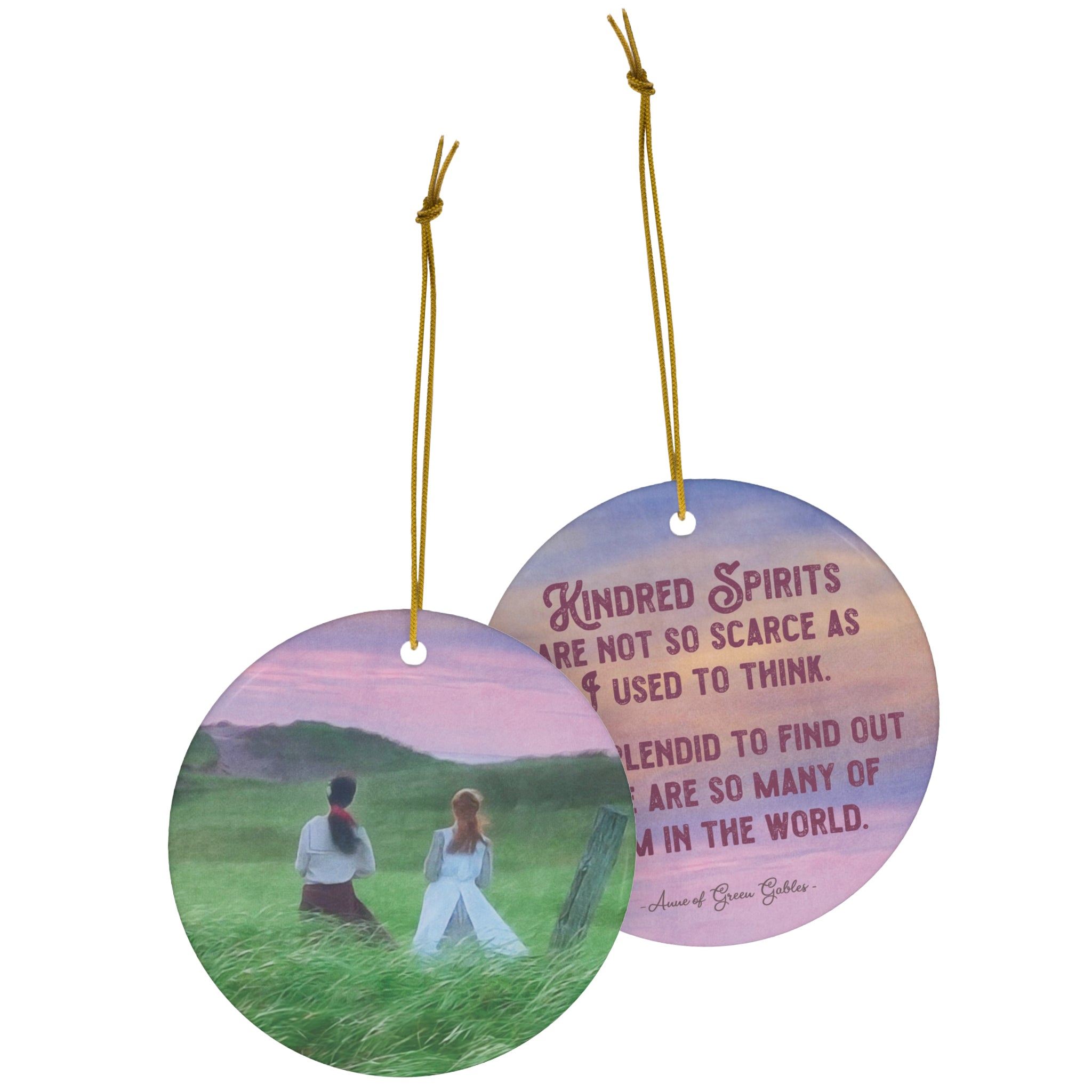 Anne & Diana Kindred Spirits Ceramic Ornament