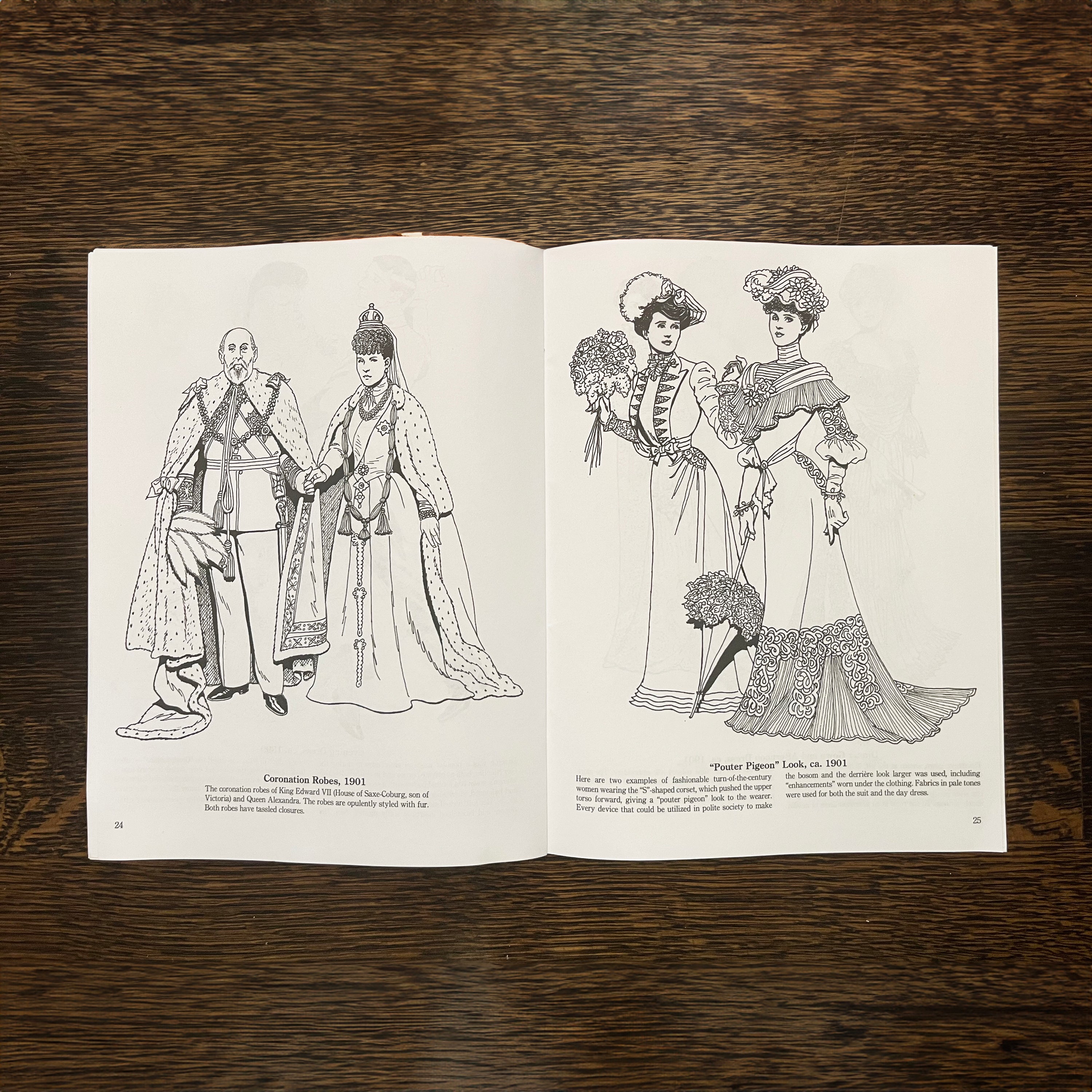 Late Victorian and Edwardian Fashions Coloring Book
