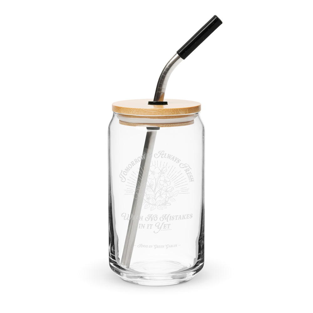 Tomorrow Is Always Fresh Engraved Glass Can