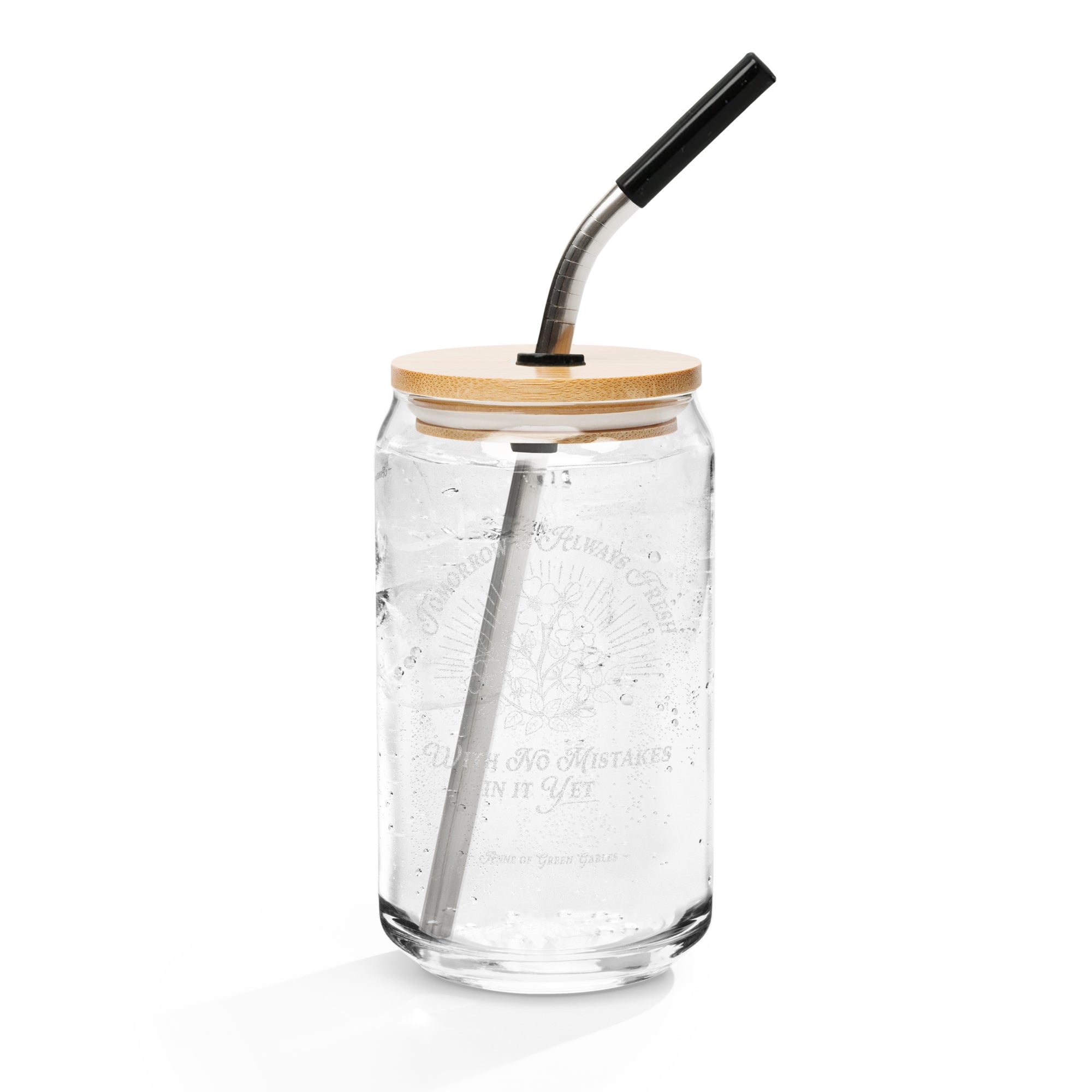 Tomorrow Is Always Fresh Engraved Glass Can