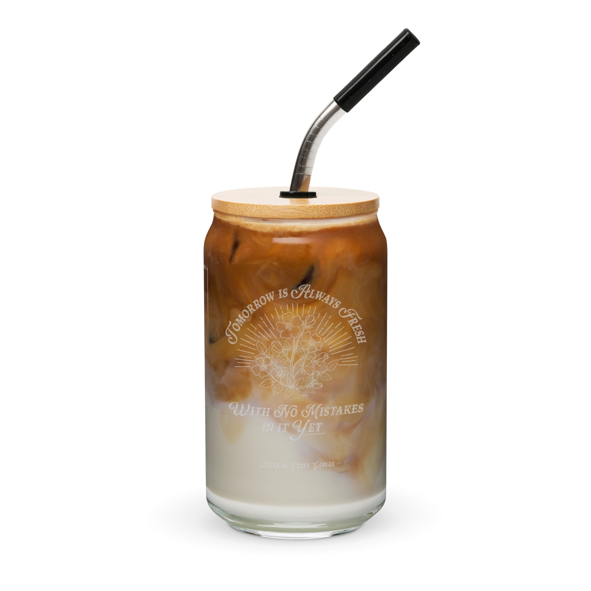 Tomorrow Is Always Fresh Engraved Glass Can