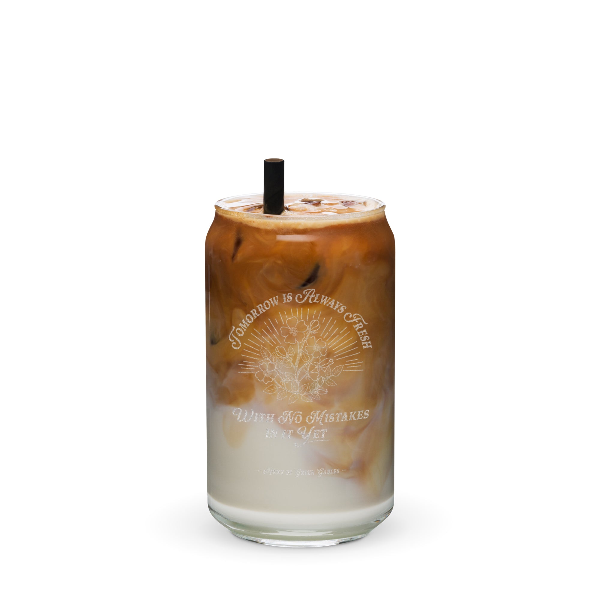 Tomorrow Is Always Fresh Engraved Glass Can