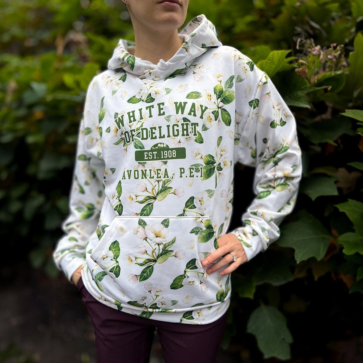 White Way of Delight Apple Blossom Lightweight Hoodie