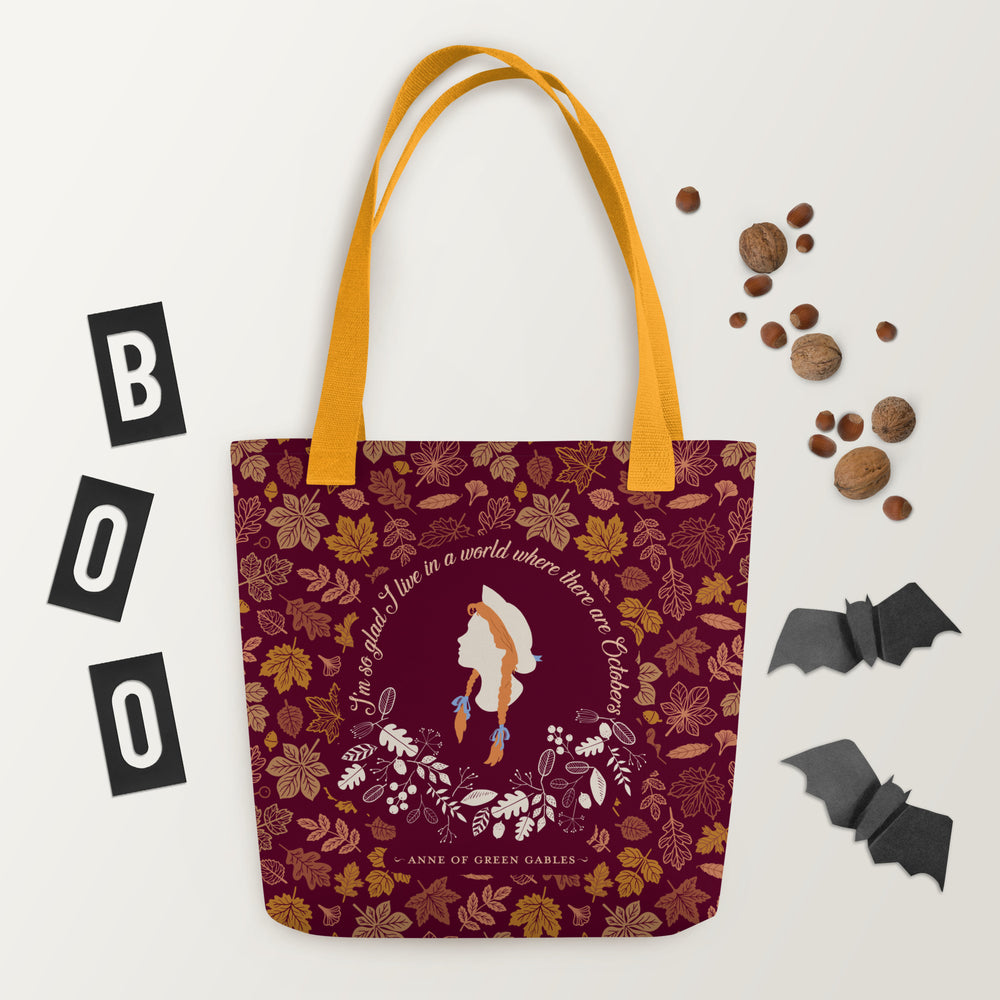 Anne Crest October Quote Tote Bag