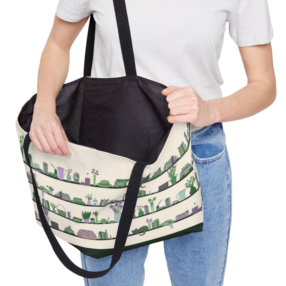 Anne of Green Gables Bookshelves Oversized Tote Bag