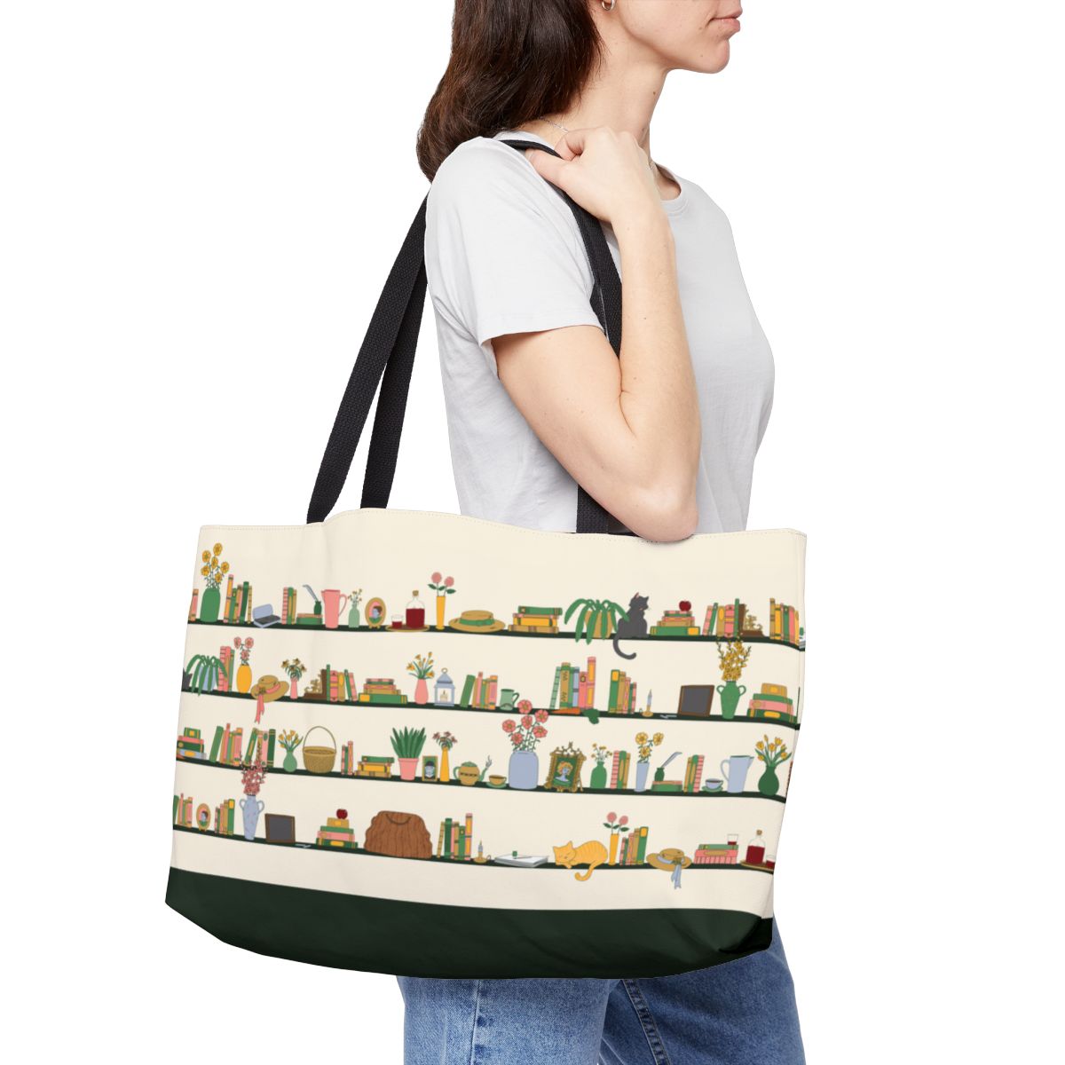 Anne of Green Gables Bookshelves Oversized Tote Bag