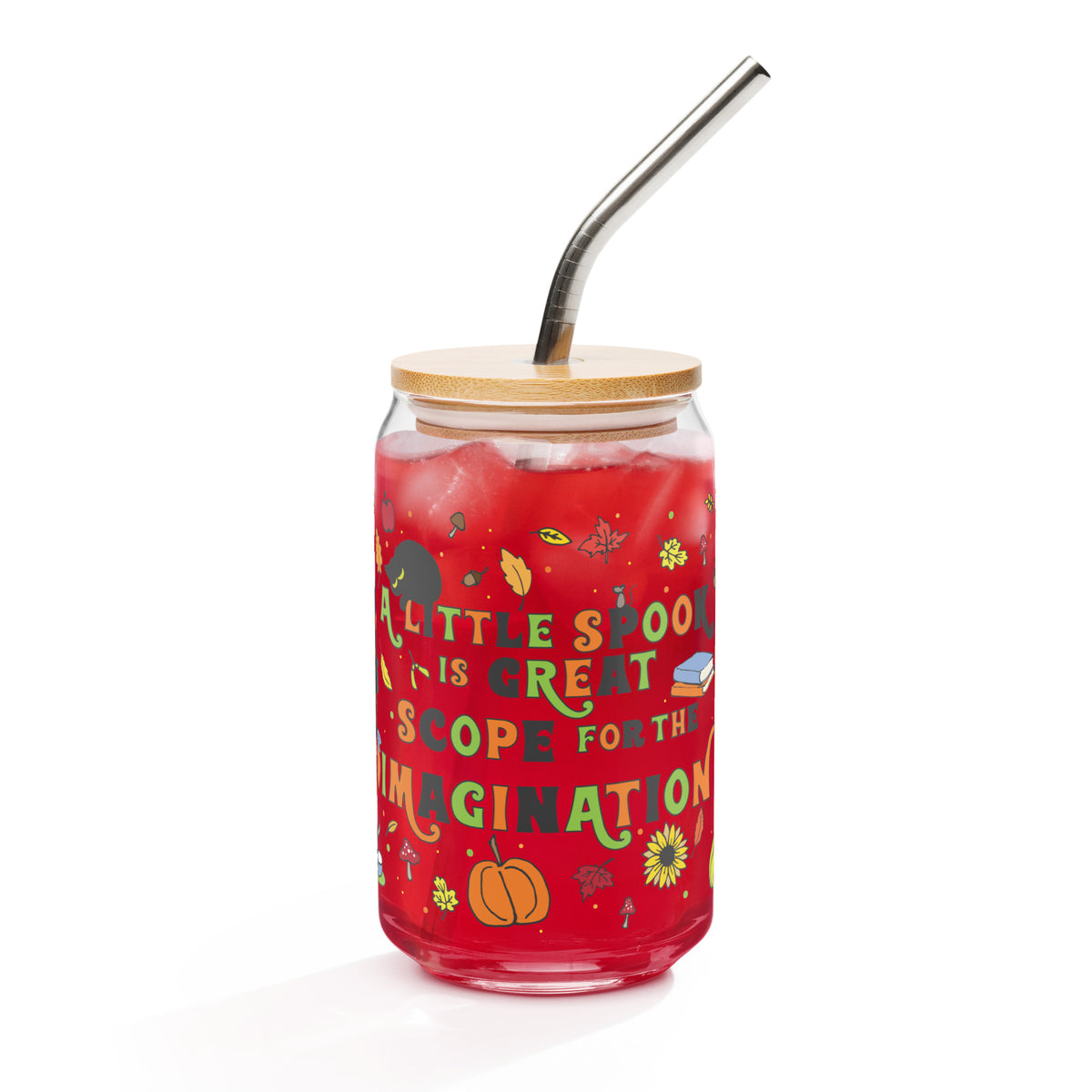 "Scope for the Imagination" Halloween Glass Can Tumbler