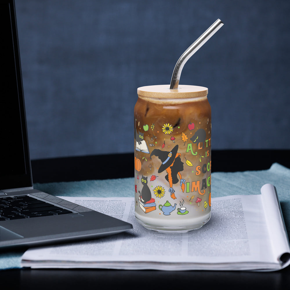 "Scope for the Imagination" Halloween Glass Can Tumbler