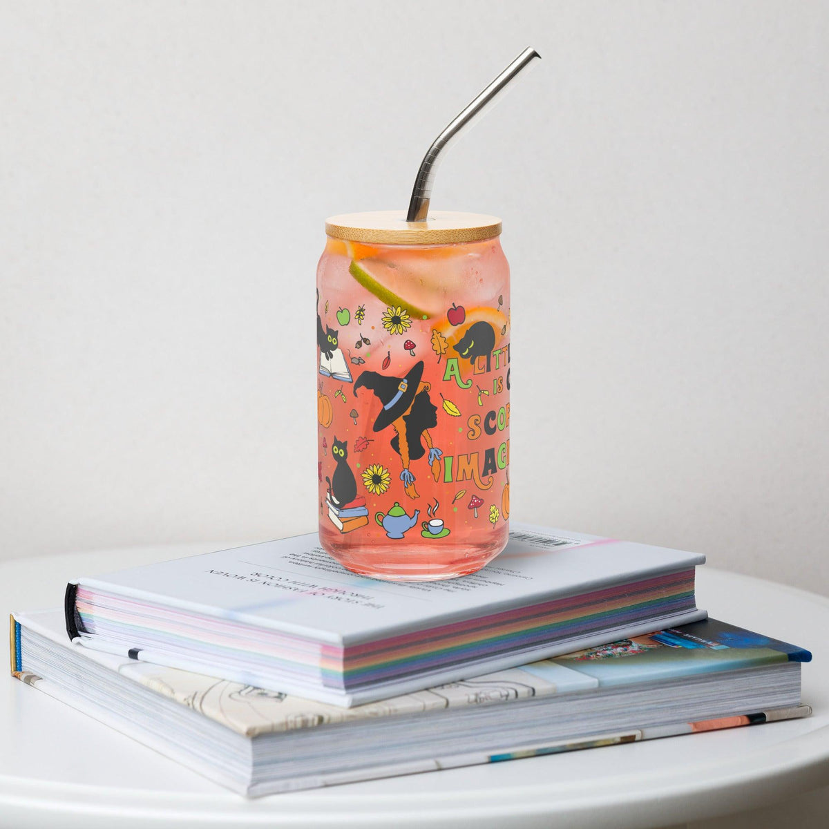 "Scope for the Imagination" Halloween Glass Can Tumbler