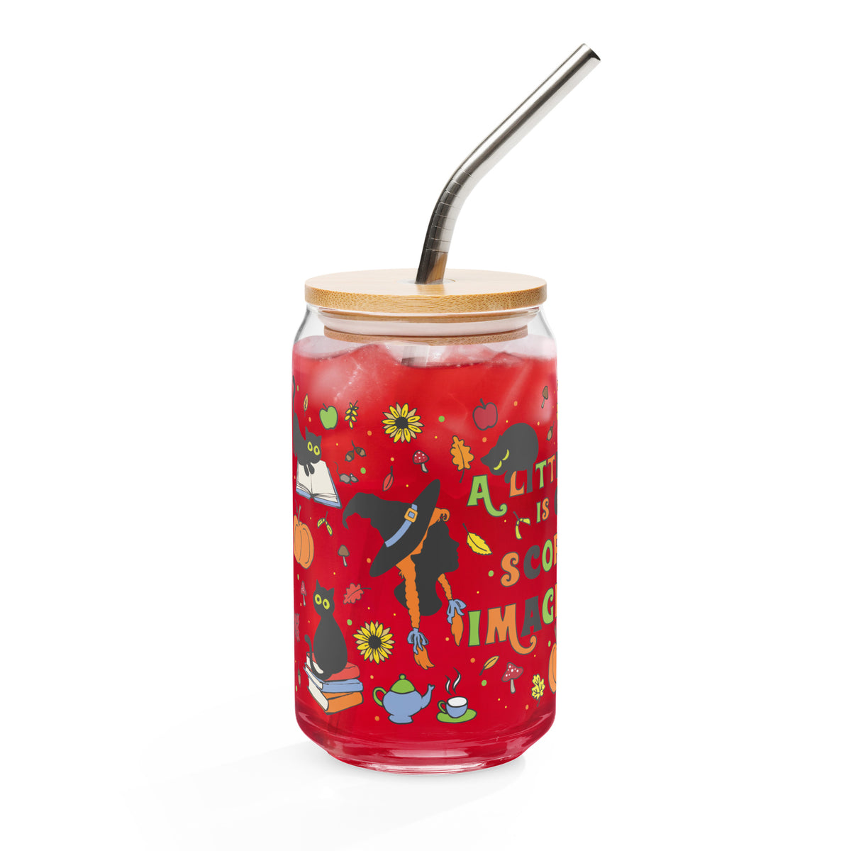 "Scope for the Imagination" Halloween Glass Can Tumbler