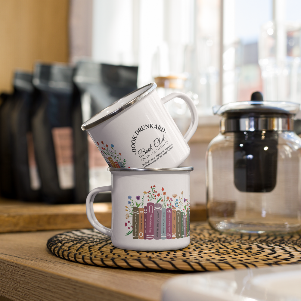 Book Drunkard Book Club Enamel Mug