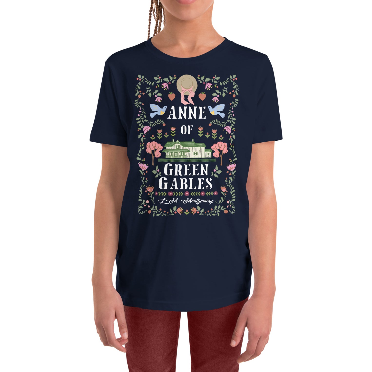 Anne of Green Gables Folk Art Kids Heavy Cotton T-shirt