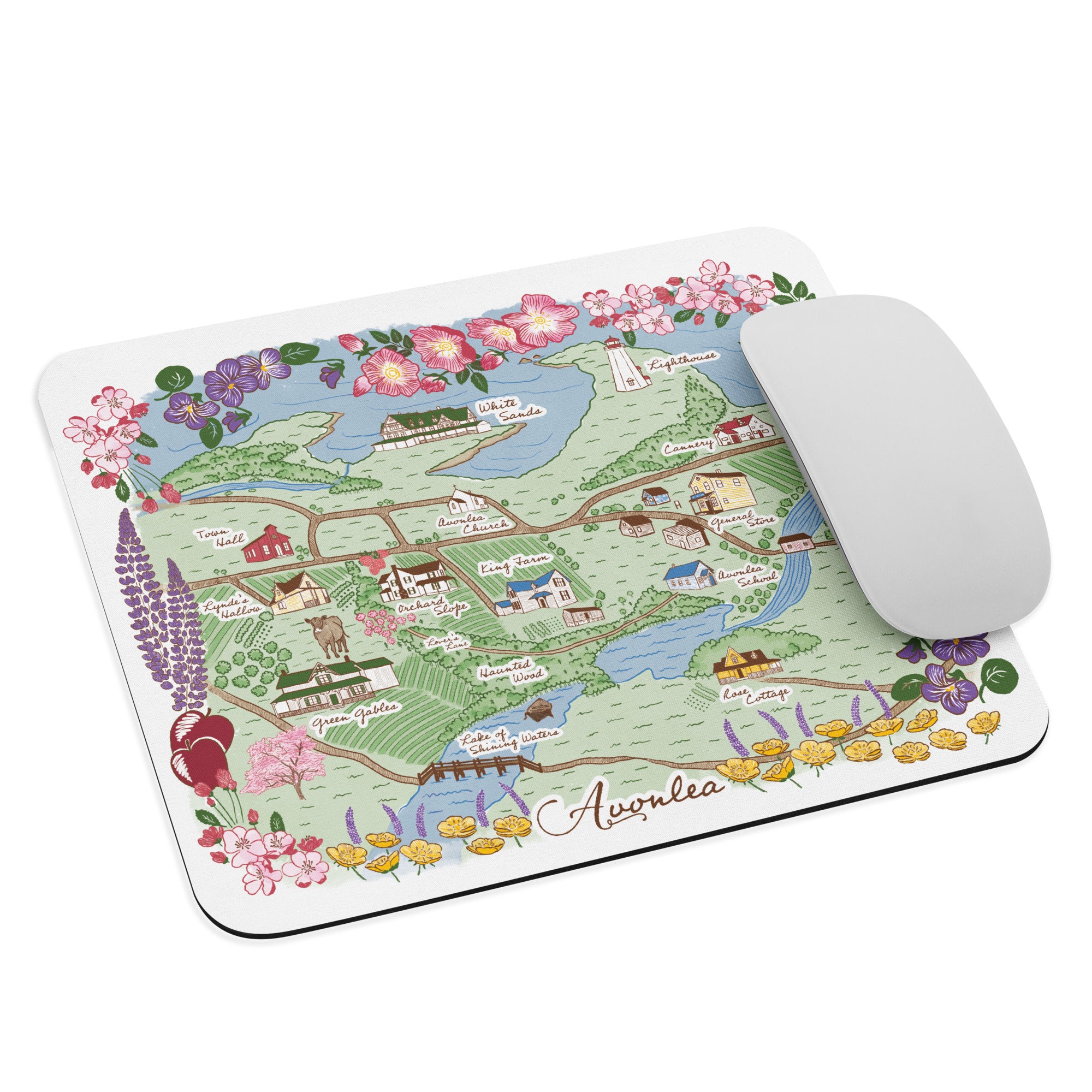 Avonlea Illustrated Map Mouse Pad