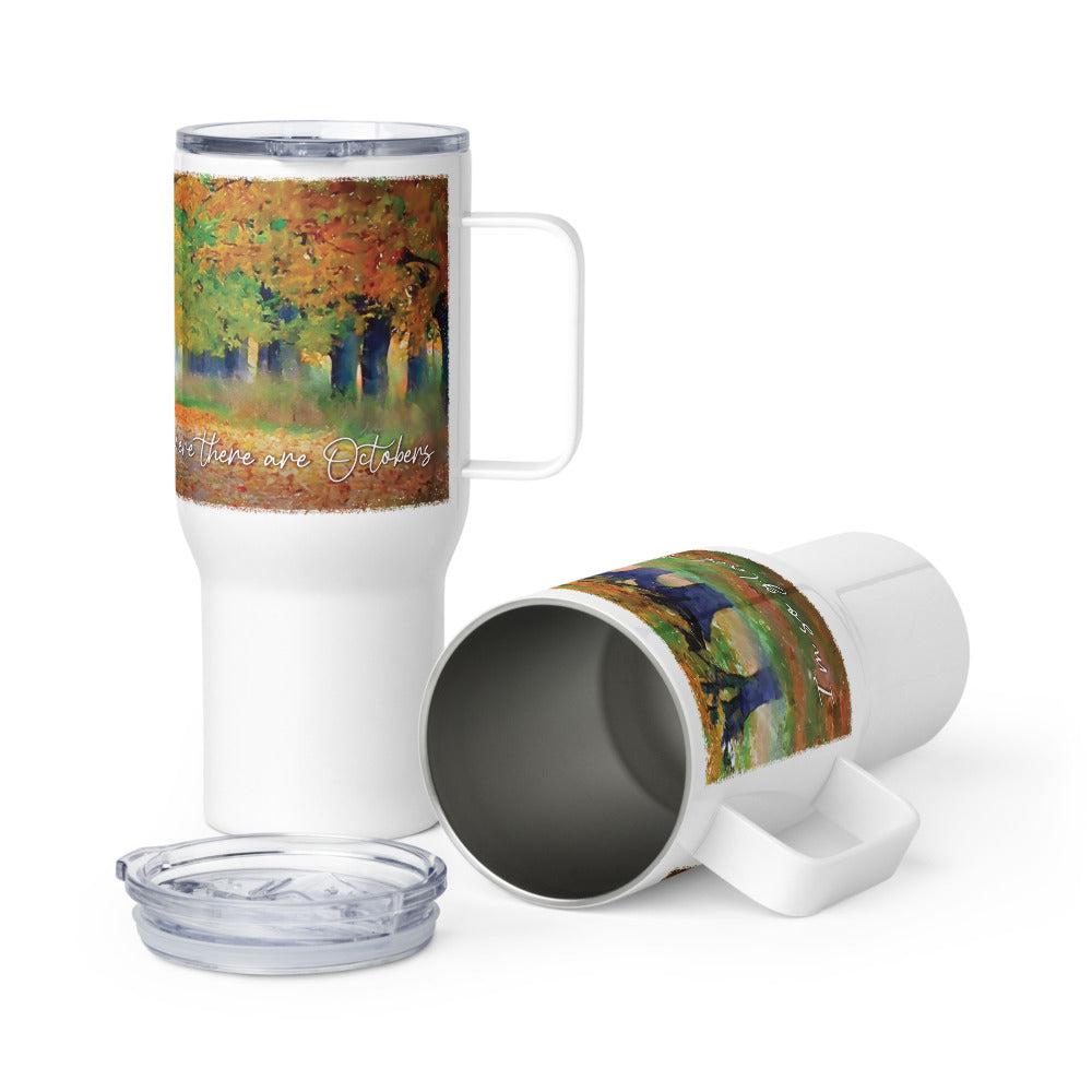 October Quote Watercolor Travel Mug