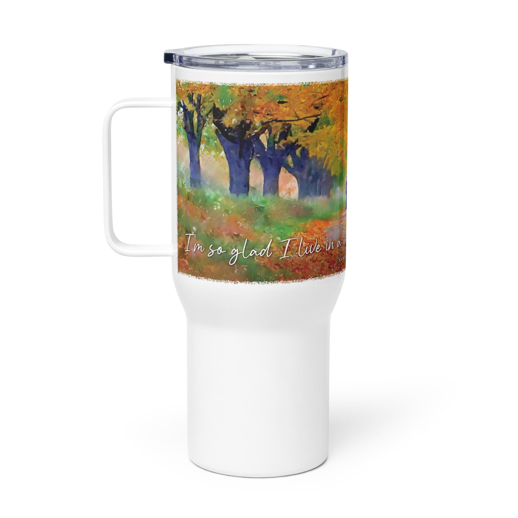 October Quote Watercolor Travel Mug