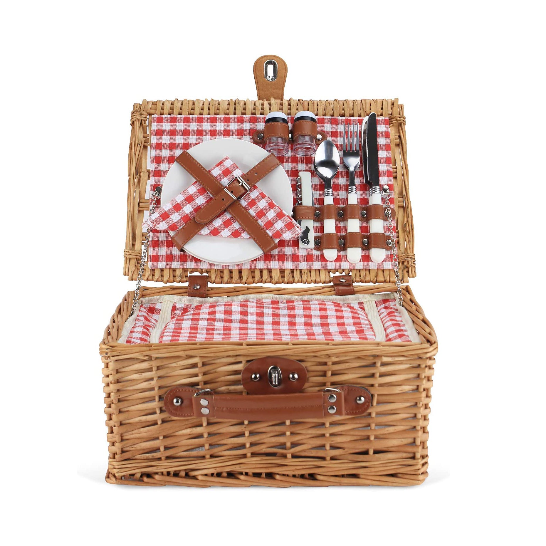 Avonlea Wicker Picnic Basket-Two Person