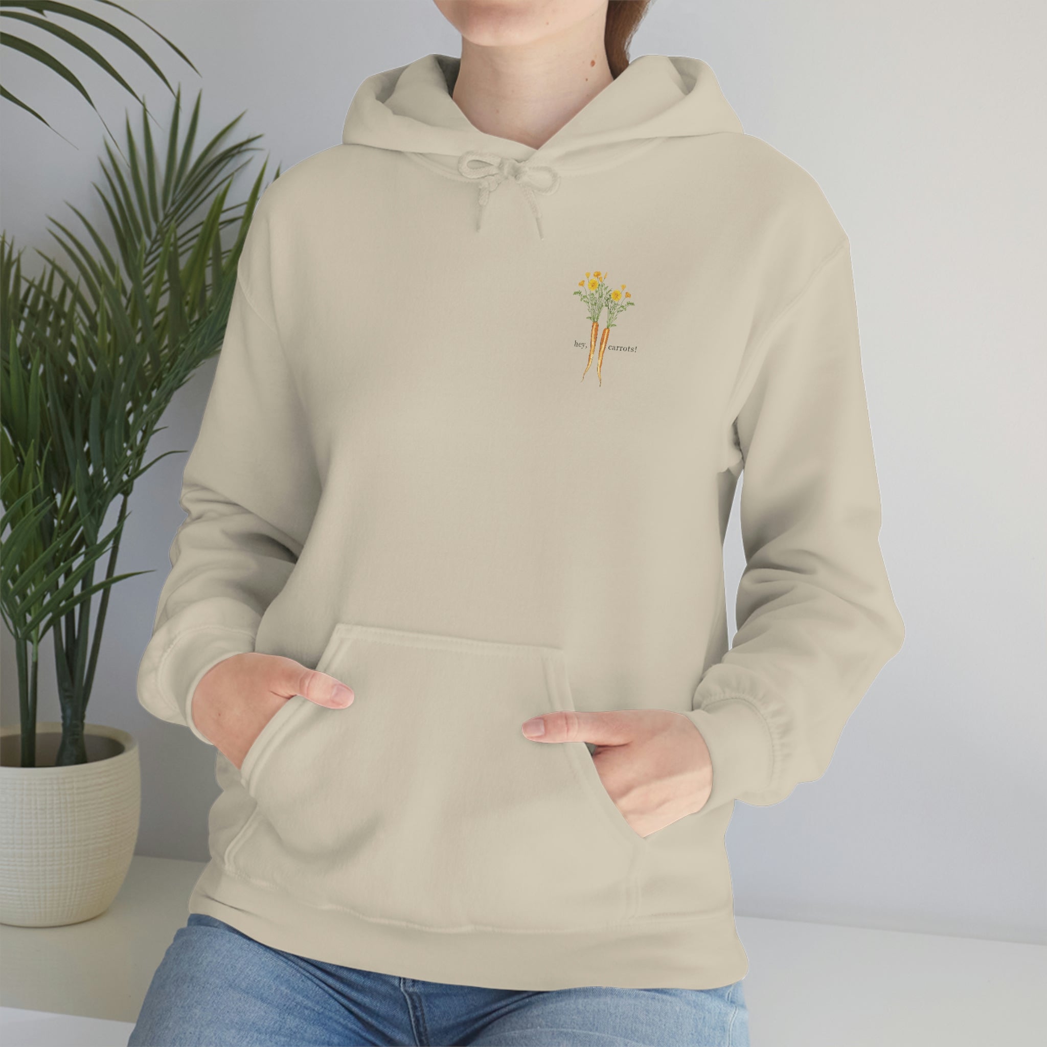 "Hey Carrots!" Hoodie- Sand