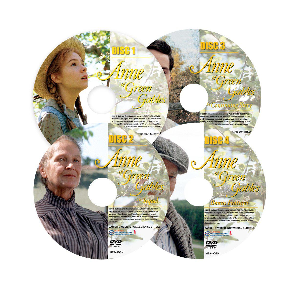 Anne of Green Gables Trilogy-Scandinavian subtitled DVD