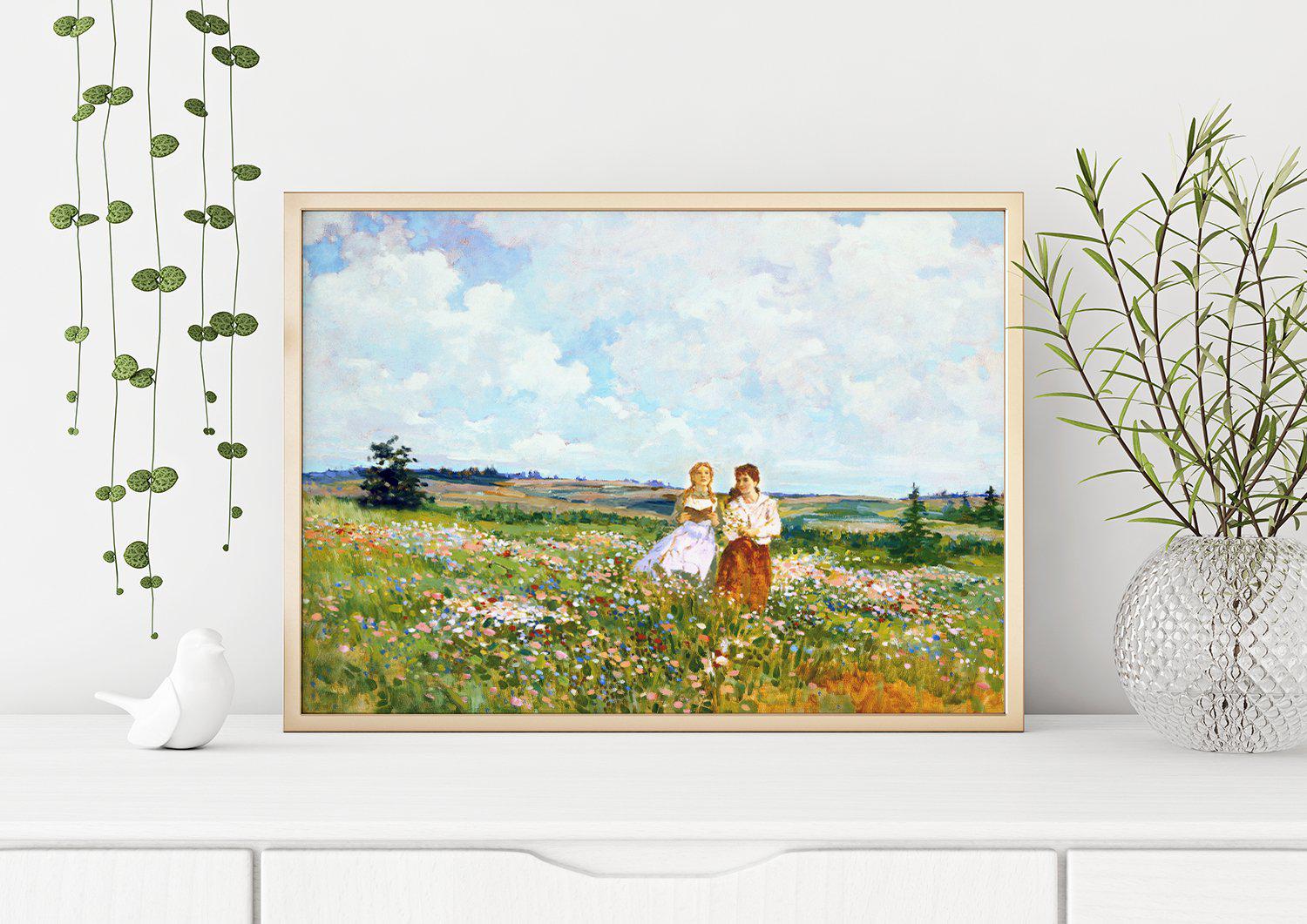"Anne and Diana Kindred Spirits" By James Hill Framed PVC Print