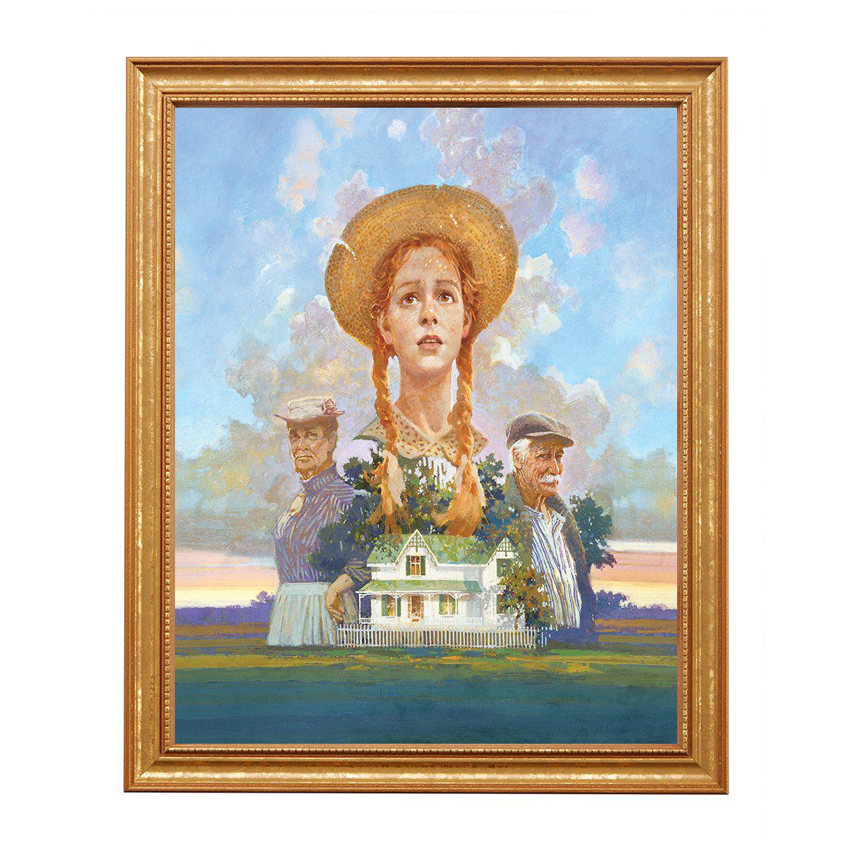 "Anne, Marilla & Matthew at Green Gables", By James Hill Framed PVC Print