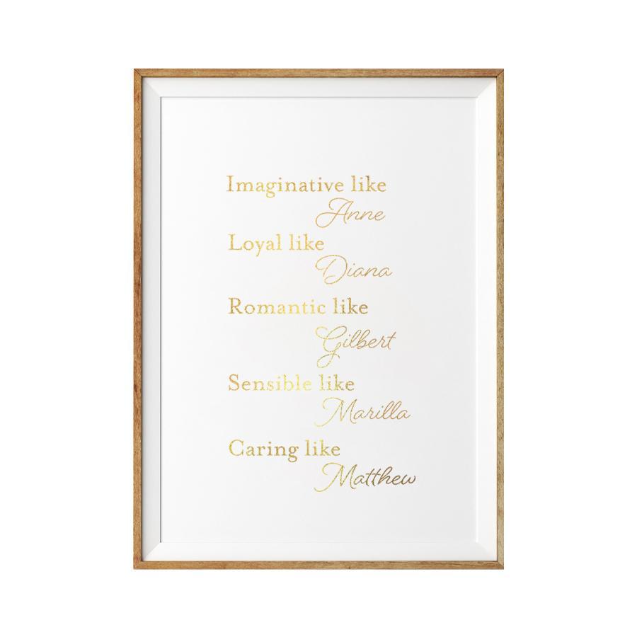 "Be Like" Gold Foil Print on Heavy Weight Paper