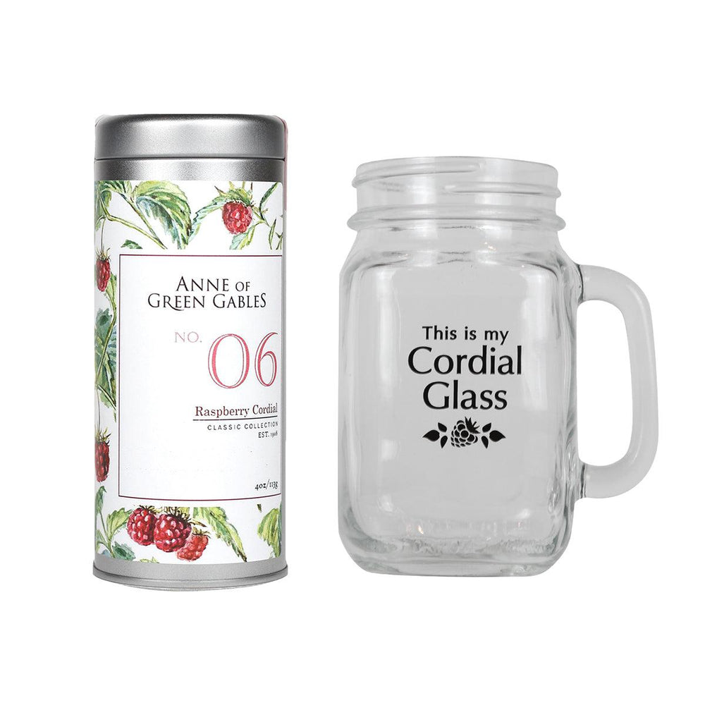 Raspberry Cordial Duo: Tea & Glass Mug
