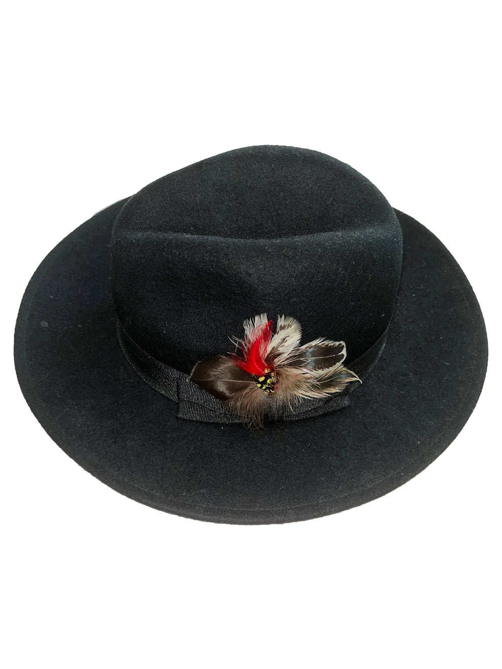 Gilbert's Medium Brim Fedora Hat with Feather