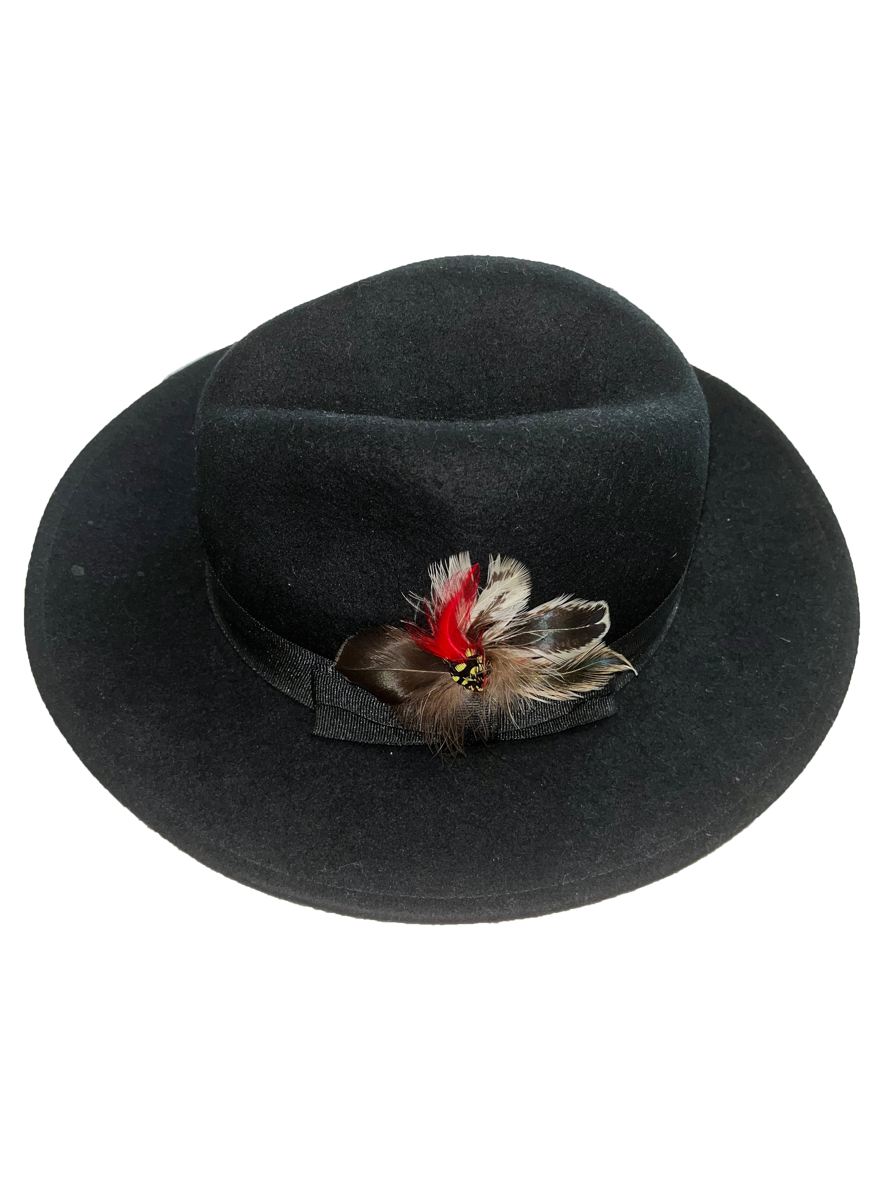 Gilbert's Medium Brim Fedora Hat with Feather – Shop At Sullivan